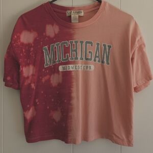 Cut & Paste Size Small Crop Top Bundle Michigan Tie Dye & Big Sur Graphic Tees